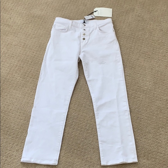 Current/Elliott “TheOriginalStraight” WhiteJeans - Picture 4 of 7